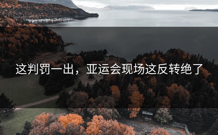 这判罚一出，亚运会现场这反转绝了