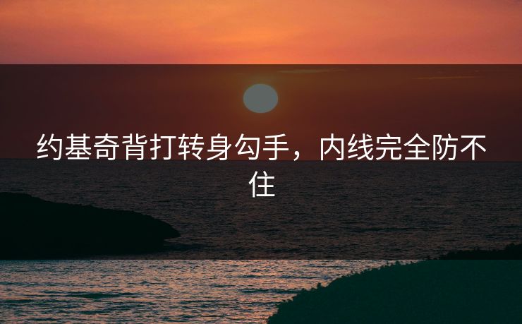 约基奇背打转身勾手,内线完全防不住 约基奇背打转身勾手,内线完全防不住
